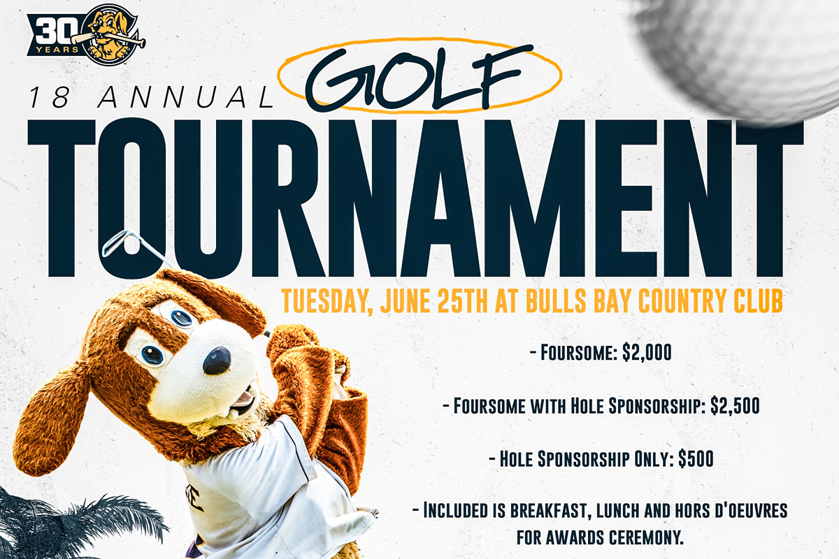 Flyer/Poster for the 18th Annual Golf Tournament at Bulls Bay Country Club